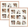 image:imageGolden State Art 4x6 Aluminum Collage Frame Displays 6x4 Pictures With 2 Openings Mat or One 8x10 Photo Real Glass PortraitLandscape WallTabletop Display Gold 1 PackRose Gold