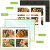 image:imageGolden State Art 4x6 Aluminum Collage Frame Displays 6x4 Pictures With 2 Openings Mat or One 8x10 Photo Real Glass PortraitLandscape WallTabletop Display Gold 1 PackGold
