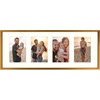 image:imageGolden State Art 4x6 Aluminum Collage Frame Displays 6x4 Pictures With 2 Openings Mat or One 8x10 Photo Real Glass PortraitLandscape WallTabletop Display Gold 1 PackBronze