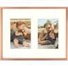 image:imageGolden State Art 4x6 Aluminum Collage Frame Displays 6x4 Pictures With 2 Openings Mat or One 8x10 Photo Real Glass PortraitLandscape WallTabletop Display Gold 1 PackRose Gold
