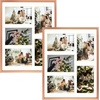 image:imageGolden State Art 4x6 Aluminum Collage Frame Displays 6x4 Pictures With 2 Openings Mat or One 8x10 Photo Real Glass PortraitLandscape WallTabletop Display Gold 1 PackRose Gold