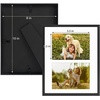 image:imageGolden State Art 4x6 Aluminum Collage Frame Displays 6x4 Pictures With 2 Openings Mat or One 8x10 Photo Real Glass PortraitLandscape WallTabletop Display Gold 1 PackBlack