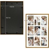 image:imageGolden State Art 4x6 Aluminum Collage Frame Displays 6x4 Pictures With 2 Openings Mat or One 8x10 Photo Real Glass PortraitLandscape WallTabletop Display Gold 1 PackBronze