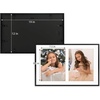 image:imageGolden State Art 4x6 Aluminum Collage Frame Displays 6x4 Pictures With 2 Openings Mat or One 8x10 Photo Real Glass PortraitLandscape WallTabletop Display Gold 1 PackBlack