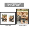 image:imageGolden State Art 4x6 Aluminum Collage Frame Displays 6x4 Pictures With 2 Openings Mat or One 8x10 Photo Real Glass PortraitLandscape WallTabletop Display Gold 1 PackBlack
