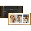 image:imageGolden State Art 4x6 Aluminum Collage Frame Displays 6x4 Pictures With 2 Openings Mat or One 8x10 Photo Real Glass PortraitLandscape WallTabletop Display Gold 1 PackBronze