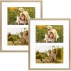 image:imageGolden State Art 4x6 Aluminum Collage Frame Displays 6x4 Pictures With 2 Openings Mat or One 8x10 Photo Real Glass PortraitLandscape WallTabletop Display Gold 1 PackGold