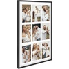 image:imageGolden State Art 4x6 Aluminum Collage Frame Displays 6x4 Pictures With 2 Openings Mat or One 8x10 Photo Real Glass PortraitLandscape WallTabletop Display Gold 1 PackBlack