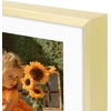 image:imageGolden State Art 4x6 Aluminum Collage Frame Displays 6x4 Pictures With 2 Openings Mat or One 8x10 Photo Real Glass PortraitLandscape WallTabletop Display Gold 1 PackGold