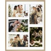 image:imageGolden State Art 4x6 Aluminum Collage Frame Displays 6x4 Pictures With 2 Openings Mat or One 8x10 Photo Real Glass PortraitLandscape WallTabletop Display Gold 1 PackGold