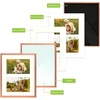 image:imageGolden State Art 4x6 Aluminum Collage Frame Displays 6x4 Pictures With 2 Openings Mat or One 8x10 Photo Real Glass PortraitLandscape WallTabletop Display Gold 1 PackRose Gold