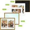 image:imageGolden State Art 4x6 Aluminum Collage Frame Displays 6x4 Pictures With 2 Openings Mat or One 8x10 Photo Real Glass PortraitLandscape WallTabletop Display Gold 1 PackBronze