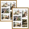image:imageGolden State Art 4x6 Aluminum Collage Frame Displays 6x4 Pictures With 2 Openings Mat or One 8x10 Photo Real Glass PortraitLandscape WallTabletop Display Gold 1 PackBronze