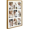 image:imageGolden State Art 4x6 Aluminum Collage Frame Displays 6x4 Pictures With 2 Openings Mat or One 8x10 Photo Real Glass PortraitLandscape WallTabletop Display Gold 1 PackBronze