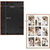 image:imageGolden State Art 4x6 Aluminum Collage Frame Displays 6x4 Pictures With 2 Openings Mat or One 8x10 Photo Real Glass PortraitLandscape WallTabletop Display Gold 1 PackRose Gold