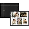 image:imageGolden State Art 4x6 Aluminum Collage Frame Displays 6x4 Pictures With 2 Openings Mat or One 8x10 Photo Real Glass PortraitLandscape WallTabletop Display Gold 1 PackBlack