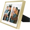 image:imageGolden State Art 4x6 Aluminum Collage Frame Displays 6x4 Pictures With 2 Openings Mat or One 8x10 Photo Real Glass PortraitLandscape WallTabletop Display Gold 1 PackGold