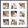 image:imageGolden State Art 4x6 Aluminum Collage Frame Displays 6x4 Pictures With 2 Openings Mat or One 8x10 Photo Real Glass PortraitLandscape WallTabletop Display Gold 1 PackBlack