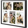 image:imageGolden State Art 4x6 Aluminum Collage Frame Displays 6x4 Pictures With 2 Openings Mat or One 8x10 Photo Real Glass PortraitLandscape WallTabletop Display Gold 1 PackBlack