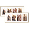 image:imageGolden State Art 4x6 Aluminum Collage Frame Displays 6x4 Pictures With 2 Openings Mat or One 8x10 Photo Real Glass PortraitLandscape WallTabletop Display Gold 1 PackGold