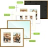 image:imageGolden State Art 4x6 Aluminum Collage Frame Displays 6x4 Pictures With 2 Openings Mat or One 8x10 Photo Real Glass PortraitLandscape WallTabletop Display Gold 1 PackBronze
