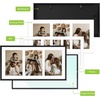 image:imageGolden State Art 4x6 Aluminum Collage Frame Displays 6x4 Pictures With 2 Openings Mat or One 8x10 Photo Real Glass PortraitLandscape WallTabletop Display Gold 1 PackBlack