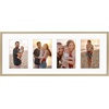 image:imageGolden State Art 4x6 Aluminum Collage Frame Displays 6x4 Pictures With 2 Openings Mat or One 8x10 Photo Real Glass PortraitLandscape WallTabletop Display Gold 1 PackGold