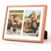 image:imageGolden State Art 4x6 Aluminum Collage Frame Displays 6x4 Pictures With 2 Openings Mat or One 8x10 Photo Real Glass PortraitLandscape WallTabletop Display Gold 1 PackRose Gold