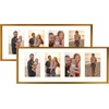 image:imageGolden State Art 4x6 Aluminum Collage Frame Displays 6x4 Pictures With 2 Openings Mat or One 8x10 Photo Real Glass PortraitLandscape WallTabletop Display Gold 1 PackBronze