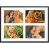 image:imageGolden State Art 4x6 Aluminum Collage Frame Displays 6x4 Pictures With 2 Openings Mat or One 8x10 Photo Real Glass PortraitLandscape WallTabletop Display Gold 1 PackBlack