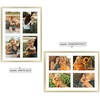 image:imageGolden State Art 4x6 Aluminum Collage Frame Displays 6x4 Pictures With 2 Openings Mat or One 8x10 Photo Real Glass PortraitLandscape WallTabletop Display Gold 1 PackGold