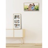 image:imageGolden State Art 4x6 Aluminum Collage Frame Displays 6x4 Pictures With 2 Openings Mat or One 8x10 Photo Real Glass PortraitLandscape WallTabletop Display Gold 1 PackGold