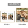 image:imageGolden State Art 4x6 Aluminum Collage Frame Displays 6x4 Pictures With 2 Openings Mat or One 8x10 Photo Real Glass PortraitLandscape WallTabletop Display Gold 1 PackGold