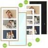 image:imageGolden State Art 4x6 Aluminum Collage Frame Displays 6x4 Pictures With 2 Openings Mat or One 8x10 Photo Real Glass PortraitLandscape WallTabletop Display Gold 1 PackGold