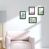 image:imageGolden State Art 5x7 Enamel Picture Frame Aluminum Gold Edge frame for 5 x 7 In Photos Real Glass Front with Easel Stand Tabletop or Wall Mount Display 4 Pack BlackampNavy Blue