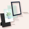 image:imageGolden State Art 5x7 Enamel Picture Frame Aluminum Gold Edge frame for 5 x 7 In Photos Real Glass Front with Easel Stand Tabletop or Wall Mount Display 4 Pack BlackampNavy Blue