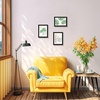 image:imageGolden State Art 5x7 Enamel Picture Frame Aluminum Gold Edge frame for 5 x 7 In Photos Real Glass Front with Easel Stand Tabletop or Wall Mount Display 4 Pack BlackampPink