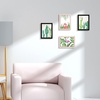 image:imageGolden State Art 5x7 Enamel Picture Frame Aluminum Gold Edge frame for 5 x 7 In Photos Real Glass Front with Easel Stand Tabletop or Wall Mount Display 4 Pack BlackampPink