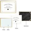 image:imageGolden State Art 85x11 Aluminum Certificate Frame Metal Diploma Frames for 85 x 11 Documents Real Glass Front with Easel Stand GoldampSilver 2 Pack