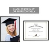 image:imageGolden State Art 85x11 Aluminum Frame Real Glass Metal Frame for 85 by 11 inch Document Certificate Diploma with Easel Stand Black 3 PackBlack
