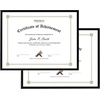 image:imageGolden State Art 85x11 Aluminum Frame Real Glass Metal Frame for 85 by 11 inch Document Certificate Diploma with Easel Stand Black 3 PackBlack