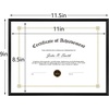 image:imageGolden State Art 85x11 Aluminum Frame Real Glass Metal Frame for 85 by 11 inch Document Certificate Diploma with Easel Stand Black 3 PackBlack