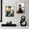 image:imageGolden State Art 85x11 Aluminum Frame Real Glass Metal Frame for 85 by 11 inch Document Certificate Diploma with Easel Stand Black 3 PackBronze