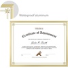 image:imageGolden State Art 85x11 Aluminum Frame Real Glass Metal Frame for 85 by 11 inch Document Certificate Diploma with Easel Stand Black 3 PackGold