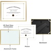 image:imageGolden State Art 85x11 Aluminum Frame Real Glass Metal Frame for 85 by 11 inch Document Certificate Diploma with Easel Stand Black 3 PackGold