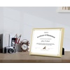 image:imageGolden State Art 85x11 Aluminum Frame Real Glass Metal Frame for 85 by 11 inch Document Certificate Diploma with Easel Stand Black 3 PackGold