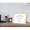 image:imageGolden State Art 85x11 Aluminum Frame Real Glass Metal Frame for 85 by 11 inch Document Certificate Diploma with Easel Stand Black 3 PackGold
