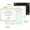 image:imageGolden State Art 85x11 Aluminum Frame Real Glass Metal Frame for 85 by 11 inch Document Certificate Diploma with Easel Stand Black 3 PackGold