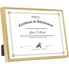 image:imageGolden State Art 85x11 Aluminum Frame Real Glass Metal Frame for 85 by 11 inch Document Certificate Diploma with Easel Stand Black 3 PackGold