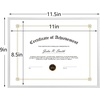 image:imageGolden State Art 85x11 Aluminum Frame Real Glass Metal Frame for 85 by 11 inch Document Certificate Diploma with Easel Stand Black 3 PackSilver